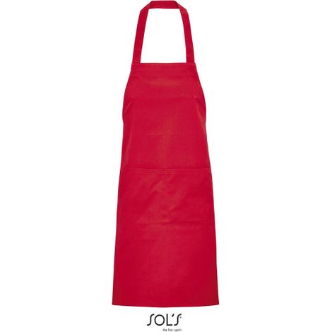 Delantal Con Peto Y Bolsillos SOL'S GAMMA  Rojo