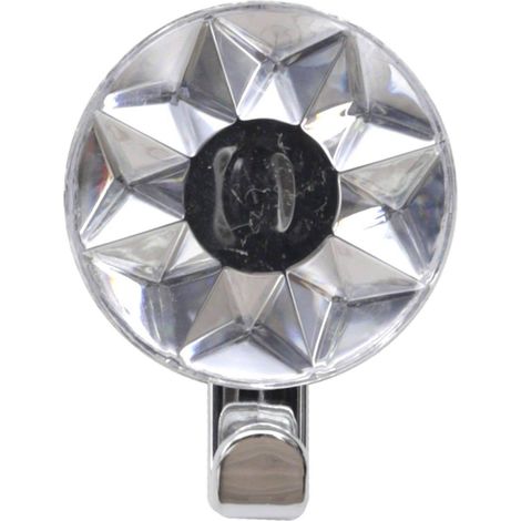 Gancho ps abs estrella decorativa adhesivo 3m o para fijar - transparente - Tendance