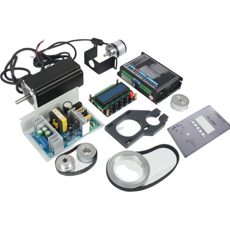 Kit de control para torno, 550 W o 750 W, control electrónico del husillo, compatible con mini tornos, certificado CE, peso 1,2 kg. (1/5)