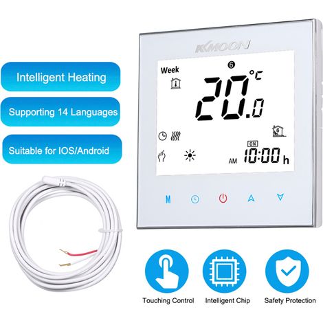Thermostat de chauffage au sol électrique - écran tactile - 16A 95-240V - économies d'énergie (1/5)