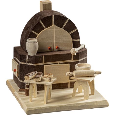 Saico Räucherfigur Backofen Holz 15 cm natur/anthrazit Räucherkerzen/-kegel