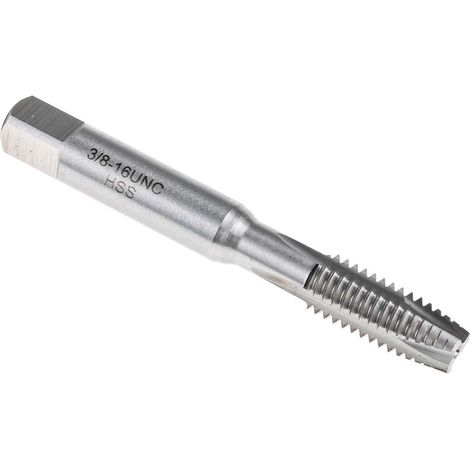 Rs Pro – Taraud 3/8-16 UNC HSS – Pointe hélicoïdale – Diamètre de tige 10 mm – Pour métal dur – Précision de taraudage