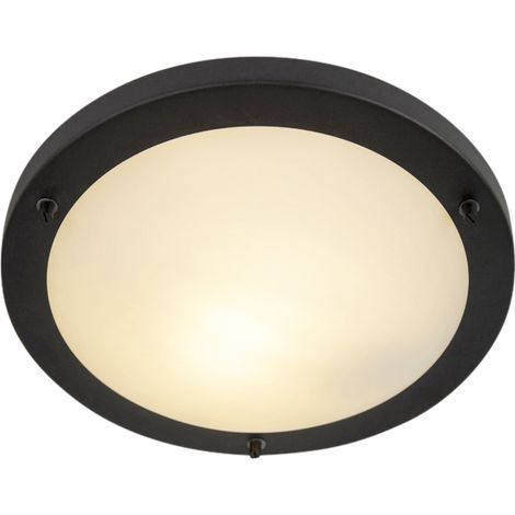 Smart Ceiling Light Black 31 cm Incl. WiFi A60 IP44 - Yuma