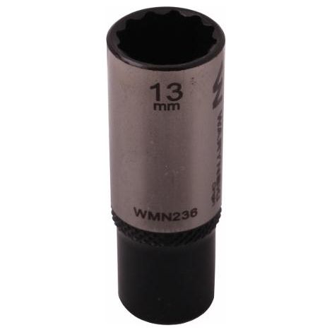 Douille 1/4" à douze pans. 13 mm. de long. CrV50BV30. DIN 3124. Waryński (1/4)