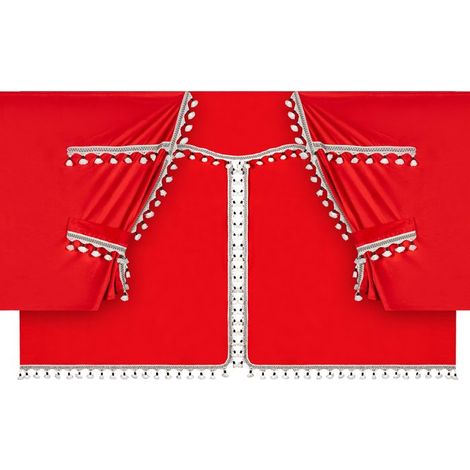 Luxury Pro-Cabin, set tende in poliestere per camion - Rosso/Nero