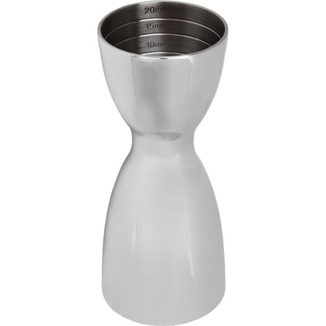 Medidor doble de acero inoxidable para cócteles, medidor de vino, medidor de bar en forma de U con espejo iluminado. (1/5)