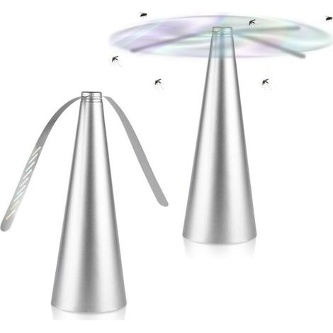 2PCS Ventilateur Anti-Mouche, Fly Repellent Répulsifs Moustiques de Table Repoussent Les Ventilateurs Chasse Mouche pour Camping, Pique-Nique, Barbecue, Jardin (1/4)