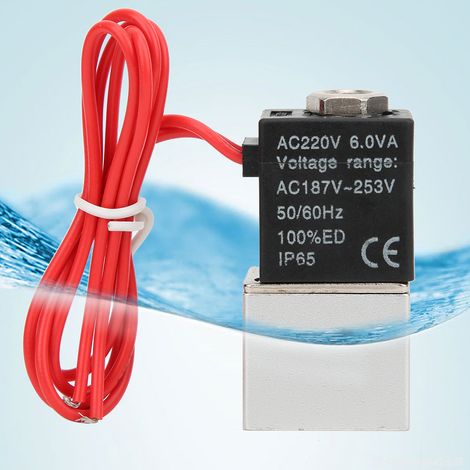Direktwirkendes Magnetventil für Wasser, Luft und Öl, Gehäuse aus Aluminiumlegierung, 220 V AC (G1/8 Zoll) (1/5)