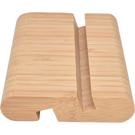 Support de téléphone portable portable, support pour téléphone portable, support de bureau en bambou pour tablette, idéal pour la chambre (1/5)