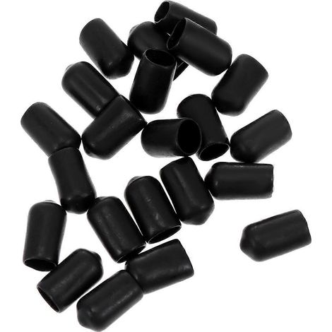 Bouchons de protection pour vis, capuchons en caoutchouc noir, filetage 0,59 x 0,31 x 0,31 pouce, isolation, 200 pièces (1/5)