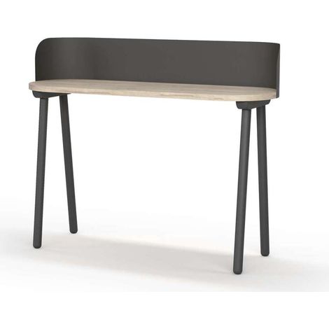 Mesa estudio Mod-634 acabado en color roble/grafito, 40 x 120 x 95 cm (fondo x ancho x alto) (1/5)