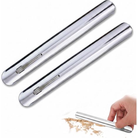 Lot de 2 Ramasse-Miettes de Table en Aluminium Argent, Grattoir à Miettes de Pain pour Restaurant et Maison, Accessoire de Nettoyage Rapide pour Nappes sans Rayure (1/5)