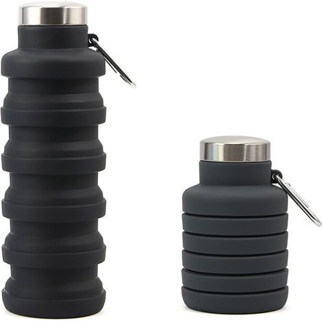 Gobelet pliable en silicone - Gobelet pliable de 500 ml sans BPA et étanche - Gobelet portable réutilisable pour le camping et les activités de plein air - Gobelet à café léger (1/4)