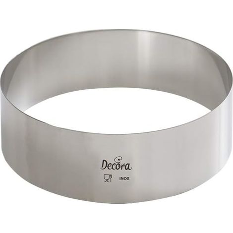 1 Cercle Acier Inoxydable, 18x4 Cm, Pour Cuisson Uniforme, Moule Pâtisserie, Desserts Glacés