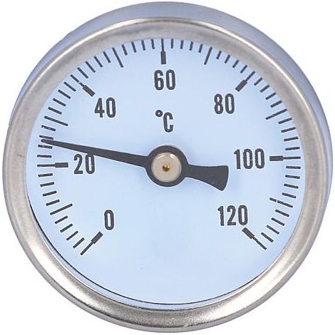 Thermometre 0-120°C convient pour robinet a boisseau spherique equerre et droit (1/3)