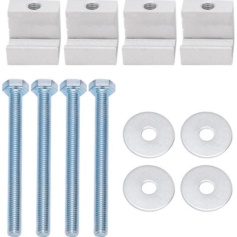 Kit de montage de boîte à outils en 4 pièces avec crochets en J en alliage d'aluminium, adapté aux boîtes à outils transversales des camionnettes. (1/5)