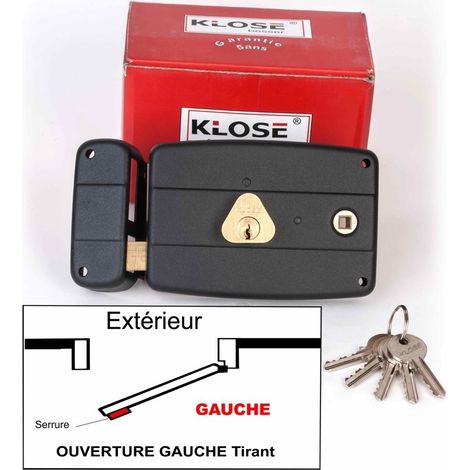 Cerradura Monopunto KLOSE besser de Sobreponer con Cuadradillo Horizontal 140x92 mm - (Similar a JPM CISA ...) 3 llaves 50mm - Izquierda