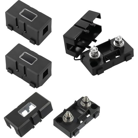4 Pièces Porte-Fusible Voiture Midi, Boîtier Fusible Étanche Noir avec Fenêtre Transparente, pour Automobiles, Camions, Bateaux et Motos (1/5)