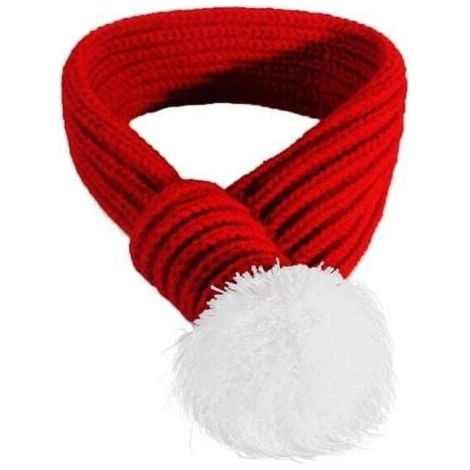 QORVA-Costume de Noël pour chien Écharpe de Noël Grande écharpe rouge pour animaux de compagnie Vêtements pour animaux de compagnie pour chiens Led M