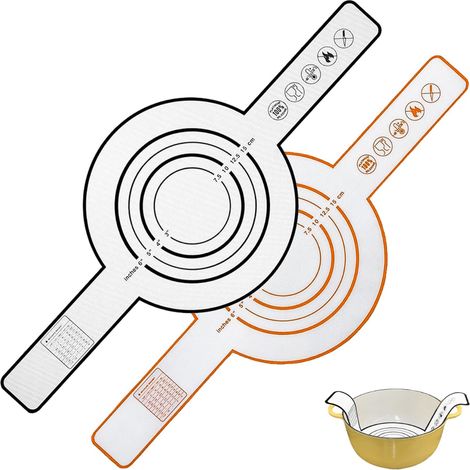 Silicone Bread Sling - 52.5 X 21.5 Cm - Reusable Baking Mat With Long Handle - For Dutch Oven And Sourdough Dough Transfer - 2 Pcs