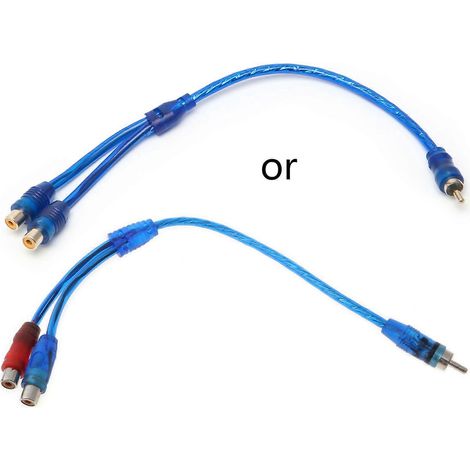 Auto-MP3- oder RCA 1 Stecker auf 2 Buchsen Y-Splitter-Kabeladapterkabel (1/5)