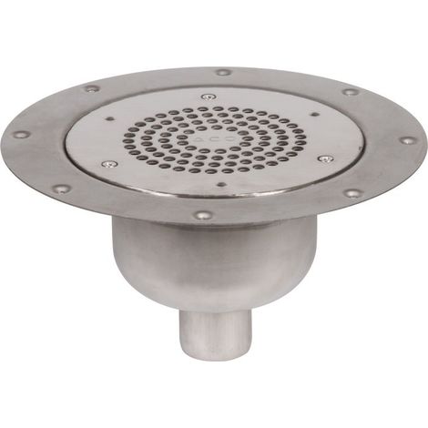Siphon de sol inox 225 mm – Sortie verticale 40 mm – Grille 156 mm – Pour sols souples – ACO