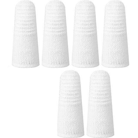 Juego de 6 cepillos de dientes de dedo, de fibras suaves de poliéster, para la limpieza de la placa, para perros y gatos de todos los tamaños. (1/5)