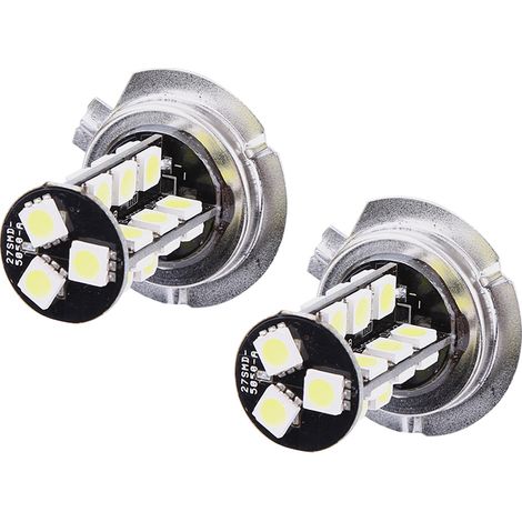 2 ampoules antibrouillard LED blanches ultra-lumineuses H7 Canbus sans erreur, 27 SMD 5050 (1/5)