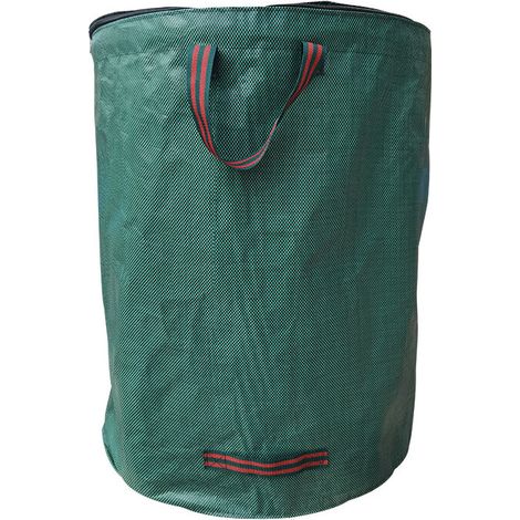 Set of 3 Garden Bags with Resealable Lid 272L Garden Waste Bag with Reinforced Bottom Self-Standing and Foldable Leaf Bag with 4 Strong Handles for Garden Waste (1/5)
