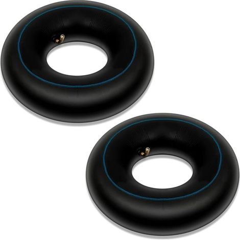 Lot de 2 chambres à air de 4,10/3,50-4 pouces pour brouette, pneus de rechange pour roues de brouette, chambres à air pour tondeuses à gazon, chariots à main, roues de brouette (1/5)