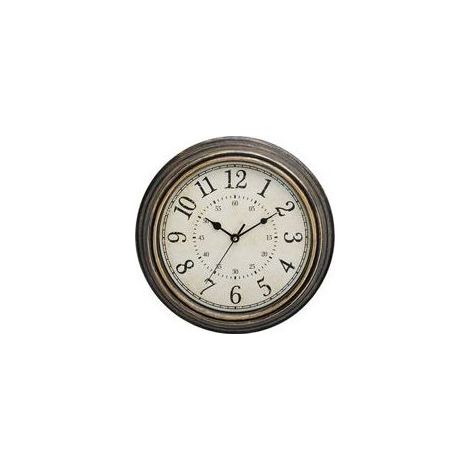 Reloj de pared vintage de cuarzo silencioso de 30 cm con números grandes, cristal HD y acabado en cobre antiguo. (1/5)