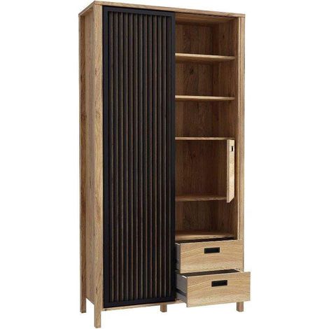 Mömax Highboard Jytana Schwarz/Eichefarben (1/5)