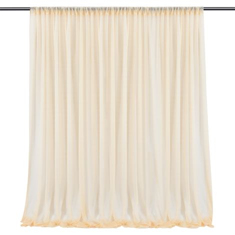 Rideau de Fond Champagne 1.5x2.15m en Fil Résistant pour Mariage et Fête (1/5)