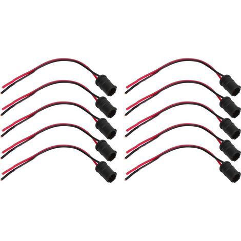 10 Supports Douille T10 W5W LED Ampoule Prolongateur Connecteur pour Feux Auto Moto (1/5)