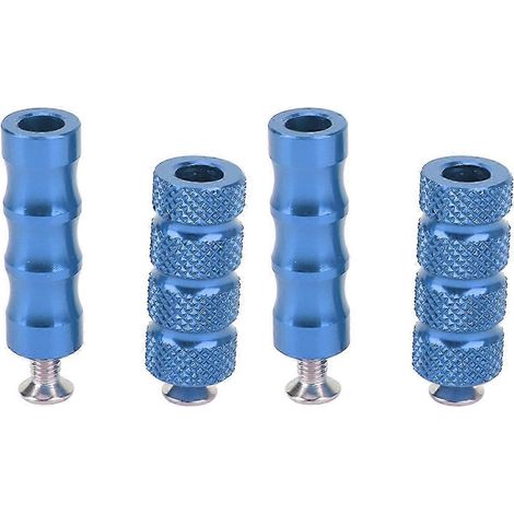2 paires de repose-pieds de frein pour moto, finition CNC, placage, ajustement précis, pour boulons de fixation M6 (6 mm), bleu (1/5)