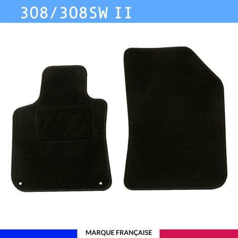 Tapis de sol voiture - Sur mesure pour  Peugeot 308 / 308 SW (09/2007-08/2013) - Antidérapant - Tapis de sol avant 2 pièces (1/4)