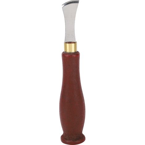 Crémaillère à Cuir avec Lame en Acier Inoxydable et Manche en Bois - Outil de Maroquinerie (2.5mm) (1/5)