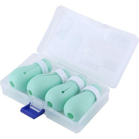 Ensemble de 4 protections anti-griffures en silicone pour pattes de chat, idéales pour le bain, le toilettage et l'inspection. (1/5)