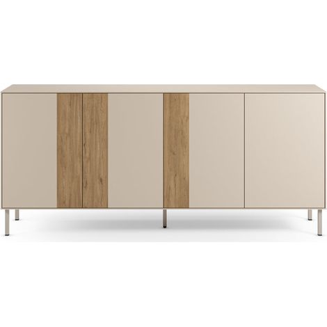 ELDIO - Buffet 180 cm en mélamine - Beige