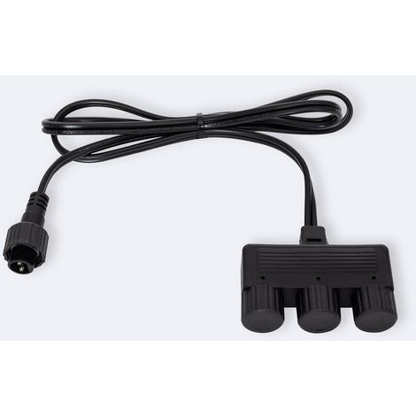 Conector Triple EasyFit 12V Negro