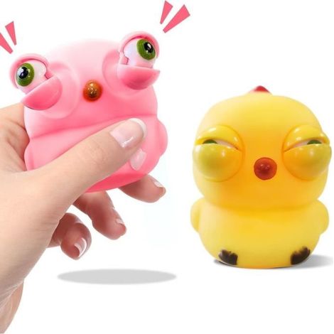 Jouets Squeeze Poussin - - 2 Pièces - Deux couleurs - Balle Anti-Stress (1/4)