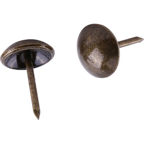 Lot de 100 clous décoratifs vintage en métal bronze pour meubles, canapés, chaussures et portes. (1/5)