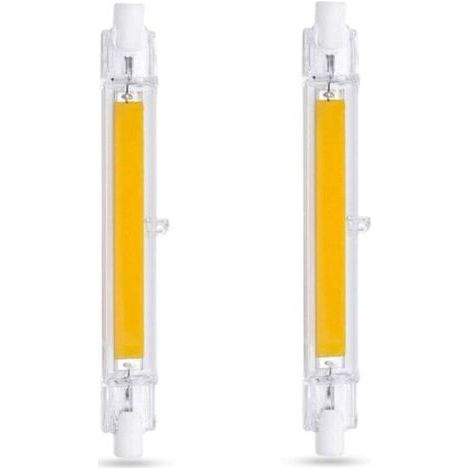 Lampadina LED R7S 118mm 10W Bianco Freddo 6000K, 1000LM, Equivalente Lampada Alogena R7S J118 80W 100W, Dimmerabile, Lampadina R7S 118mm Slim COB LED per Applique da Parete/Lampada da Terra, confezion (1/5)