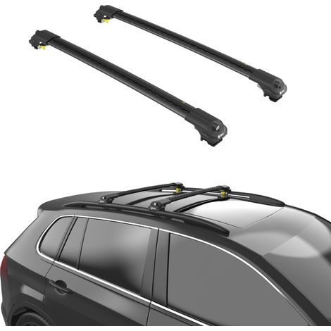 TURTLE kompatibel mit Renault Kangoo 2 2007-2021 Dachträger Air1 Schwarz