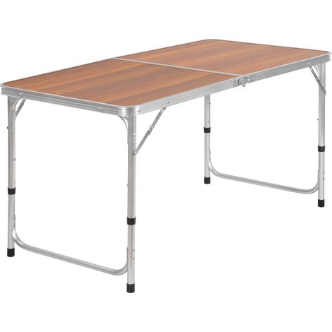 CampFeuer Aluminium Campingtisch für 6 Personen, 120 x 60 cm, Gartentisch faltbar, Falttisch