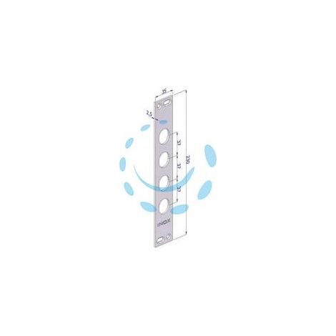 CONTROPIASTRA P/SERRATURE PORTE BLINDATE IN ACCIAIO INOX INT.37 CP2500 - (CP2500XAI37)