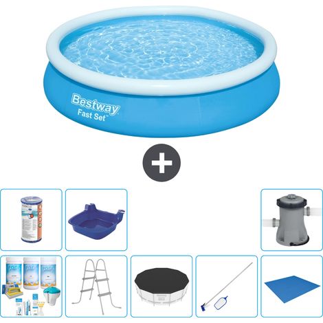 Bestway Piscina Bestway Fast Set Rotonda - 366x76 cm - 7-pezzi  S21387 (1/5)