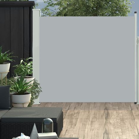 Auvent latéral rétractable de patio - Auvent de jardin Soleil imperméable 170x300 cm Gris BV824789 - BonneVie (1/5)