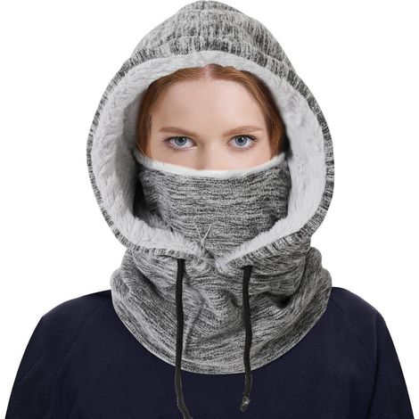 Sturmhaube mit Fleece-Futter für Damen und Herren, winddicht, warm, Einheitsgröße (1/5)