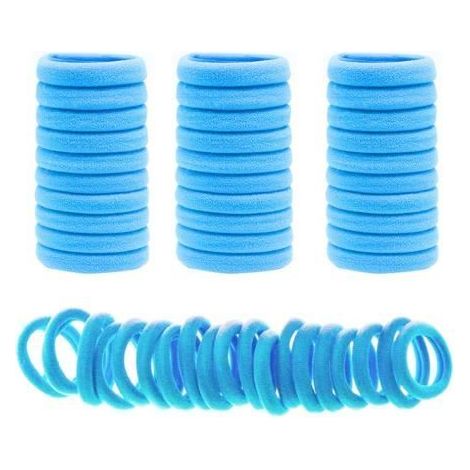 Élastiques à cheveux - Non spécifié - 50 Pièces - Coton sans couture - Bleu - Pour enfants (1/4)
